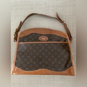 Vintage Louis Vuitton Brown Monogram Crossbody Travel Luggage Bag